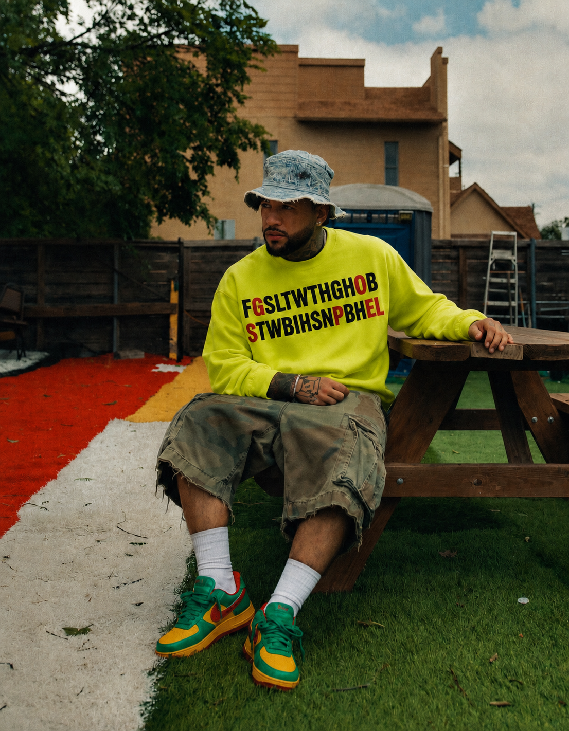 “Neon” FGSLTWorld™ Sculpted Ink Sweatshirt