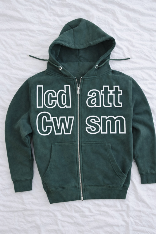 “Sports Green“ Mega Print Full Zip ICDATTC Hooded Sweatshirt