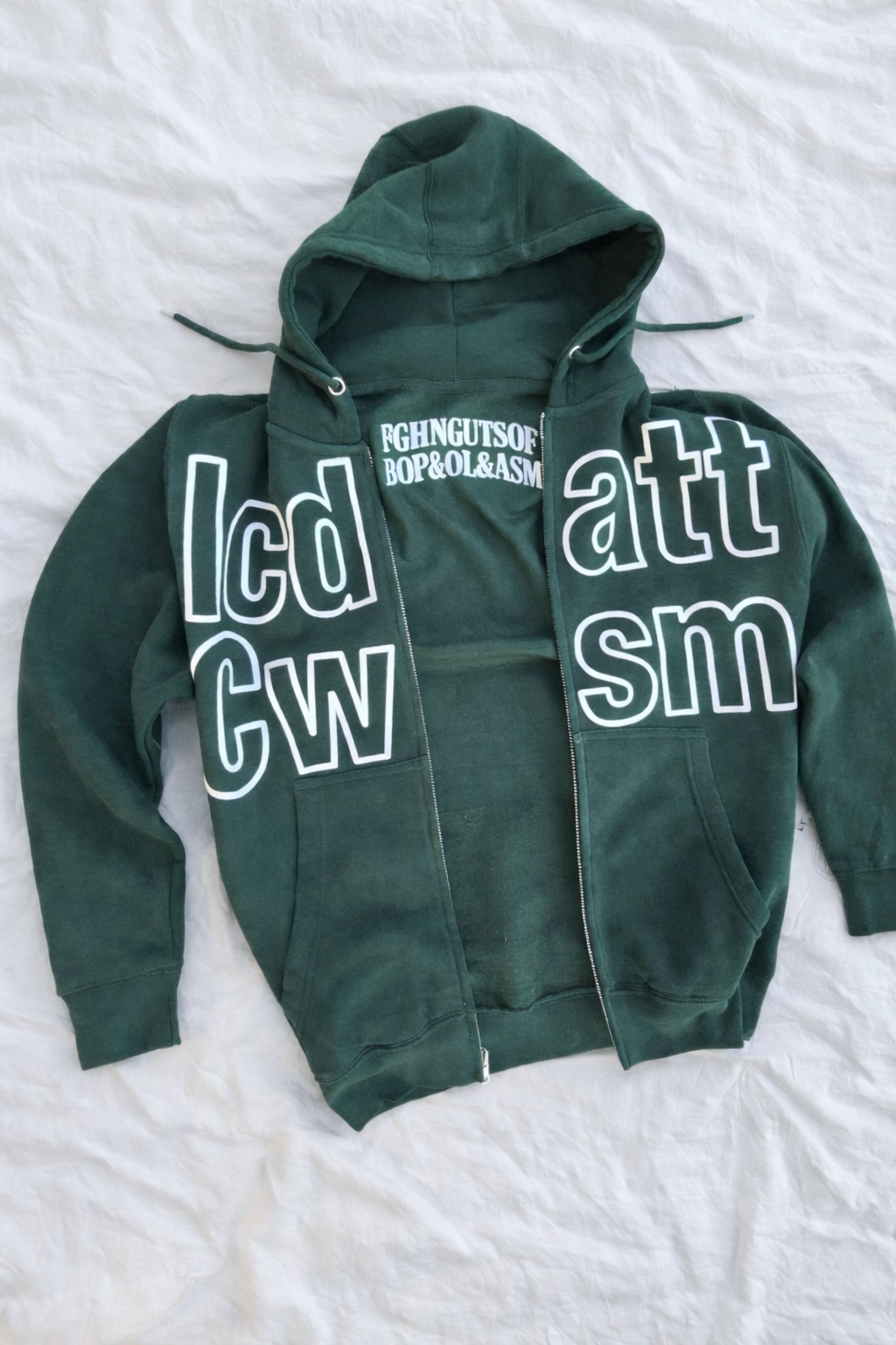 “Sports Green“ Mega Print Full Zip ICDATTC Hooded Sweatshirt