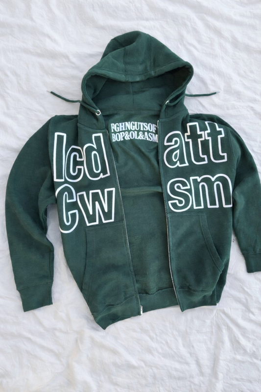 “Sports Green“ Mega Print Full Zip ICDATTC Hooded Sweatshirt